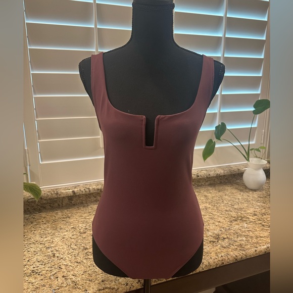 Free People Tops - NWOT Free People Bodysuit | Maroon | Thong Snap Closure | Size Medium